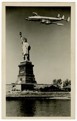 Image: postcard: Lufthansa, Lockheed L-1049 Constellation, New York