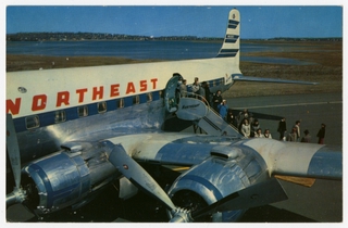 Image: postcard: Northeast Airlines, Douglas DC-6B Skylark