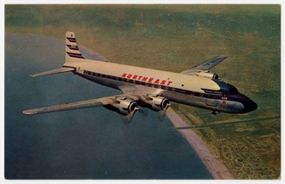 Image: postcard: Northeast Airlines, Douglas DC-6B Sunliner, Florida