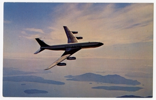 Image: postcard: Northwest Airlines, Boeing 707-320