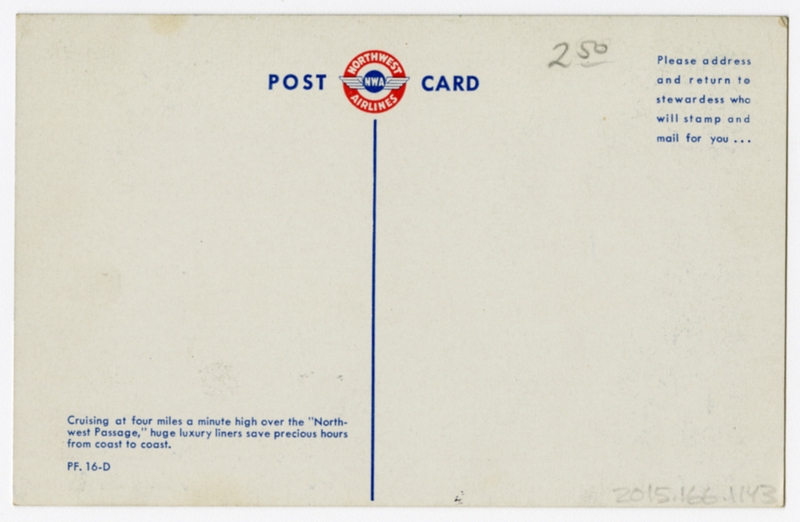 Image: postcard: Northwest Airlines, Douglas DC-6