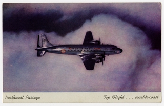 Image: postcard: Northwest Airlines, Douglas DC-6