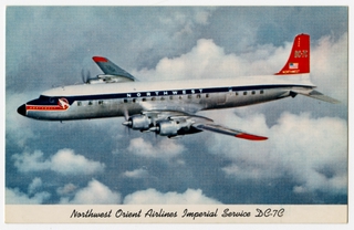 Image: postcard: Northwest Orient Airlines, Douglas DC-7C