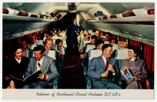 Image: postcard: Northwest Orient Airlines, Douglas DC-6B