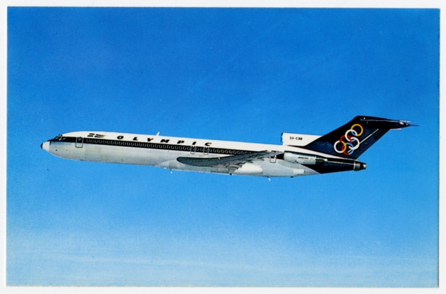 Postcard: Olympic Airways, Boeing 727-200