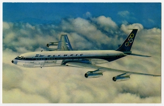 Image: postcard: Olympic Airways, Boeing 707-320