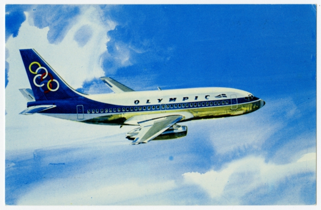 Postcard: Olympic Airways, Boeing 737-200