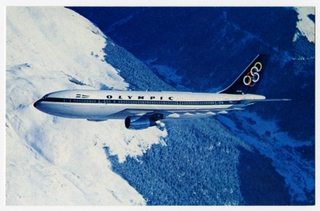 Image: postcard: Olympic Airways, Airbus A300