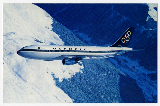 Postcard: Olympic Airways, Airbus A300