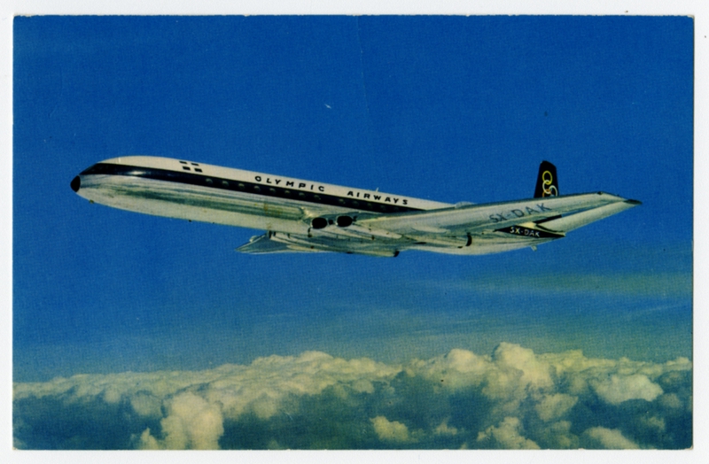 Image: postcard: Olympic Airways, de Havilland Comet 4B