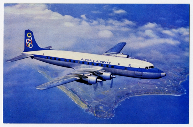 Postcard: Olympic Airways, Douglas DC-6B