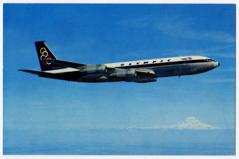Image: postcard: Olympic Airways, Boeing 707-320