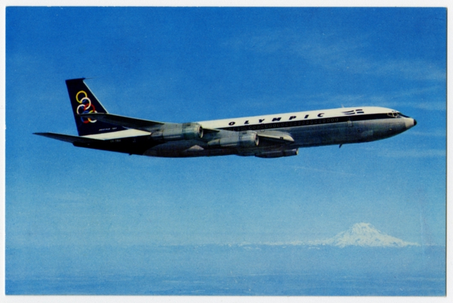 Postcard: Olympic Airways, Boeing 707-320