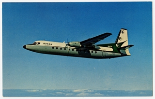 Image: postcard: Ozark Air Lines, Fairchild FH-227B