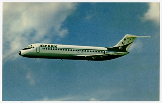 Image: postcard: Ozark Air Lines, Douglas DC-9