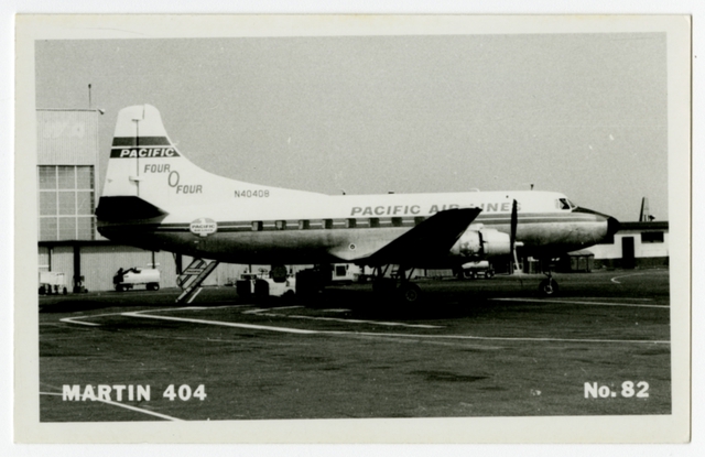Postcard: Pacific Air Lines, Martin 4-0-4