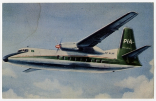 Image: postcard: Pakistan International Airlines, Fokker F.27 Friendship