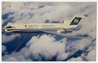 Image: postcard: Pakistan International Airlines, Boeing 727