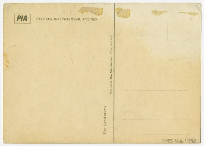 Image: postcard: Pakistan International Airlines