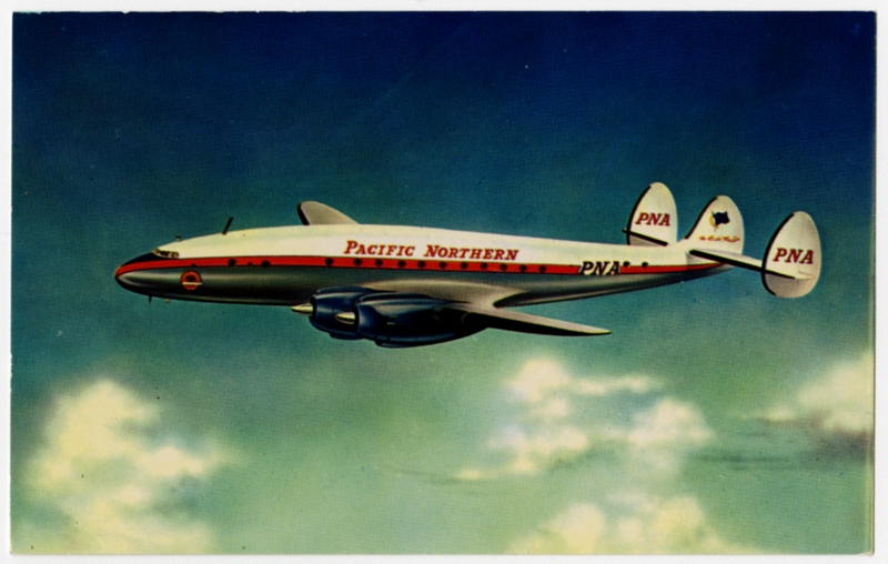 Image: postcard: Pacific Northern Airlines, Lockheed Constellation  
