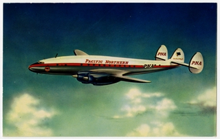 Image: postcard: Pacific Northern Airlines, Lockheed Constellation  