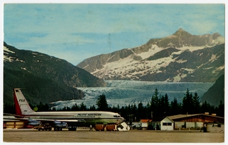Image: postcard: Pacific Northern Airlines, Boeing 707, Juneau International Airport