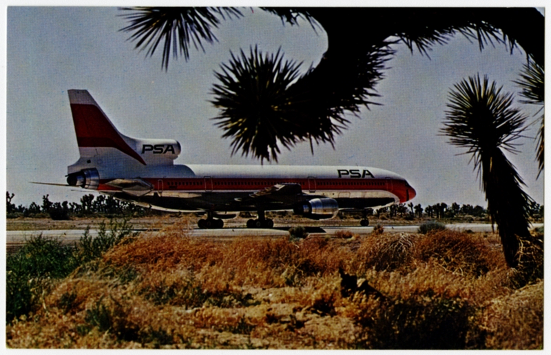 Image: postcard: Pacific Southwest Airlines (PSA), Lockheed L-1011 TriStar