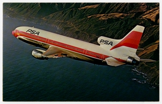 Image: postcard: Pacific Southwest Airlines (PSA), Lockheed L-1011 TriStar