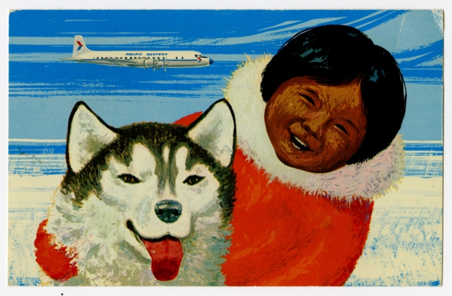 Postcard: Pacific Western Airlines, Douglas DC-7