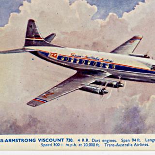 Image #1: postcard: Trans Australia Airlines (TAA), Vickers Viscount