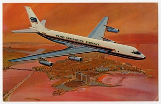 Image: postcard: Trans Caribbean Airways (TCA), Douglas DC-8