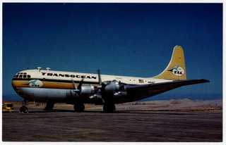 Image: postcard: Transocean Air Lines, Boeing 377 Stratocruiser
