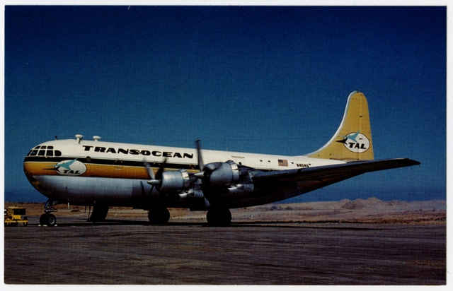 Postcard: Transocean Air Lines, Boeing 377 Stratocruiser