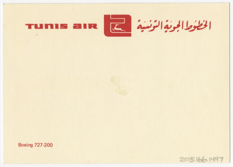 Image: postcard: Tunis Air, Boeing 727-200