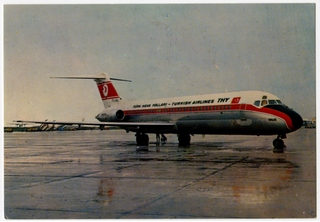 Image: postcard: Turkish Airlines, Douglas DC-9, Istanbul Atatürk Airport