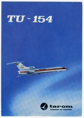 Image: postcard: TAROM (Romanian Air Transport), Tupolev Tu-154
