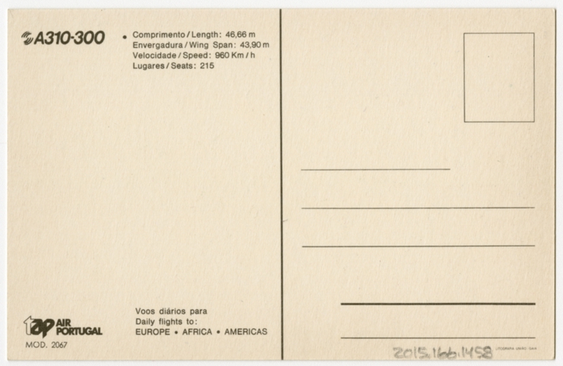 Image: postcard: TAP Air Portugal, Airbus A310-300