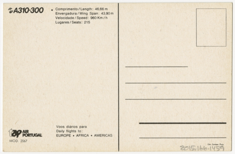 Image: postcard: TAP Air Portugal, Airbus A310-300