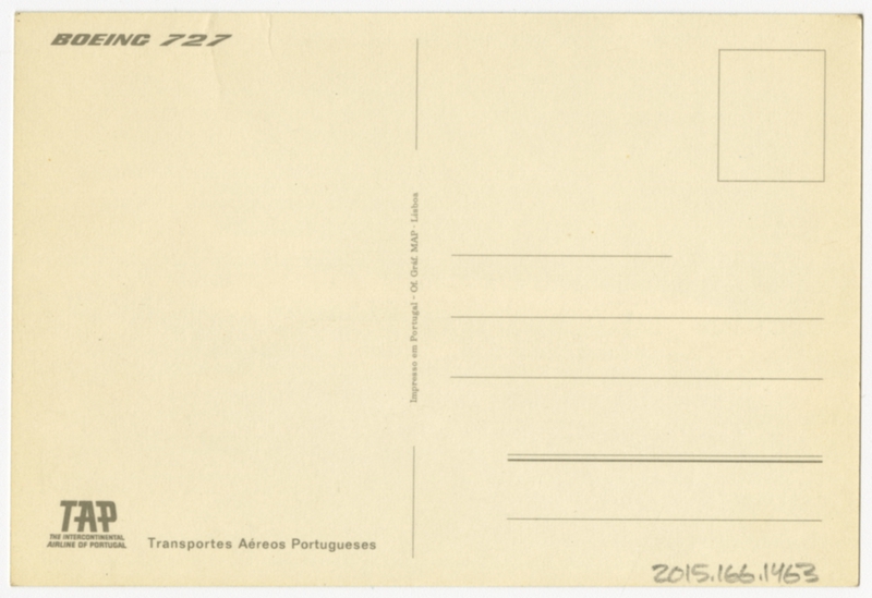 Image: postcard: TAP Air Portugal, Boeing 727