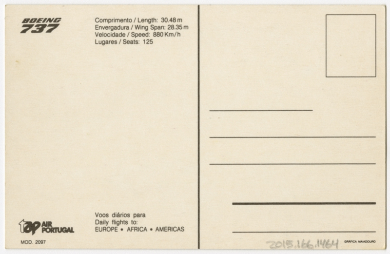 Image: postcard: TAP Air Portugal, Boeing 737