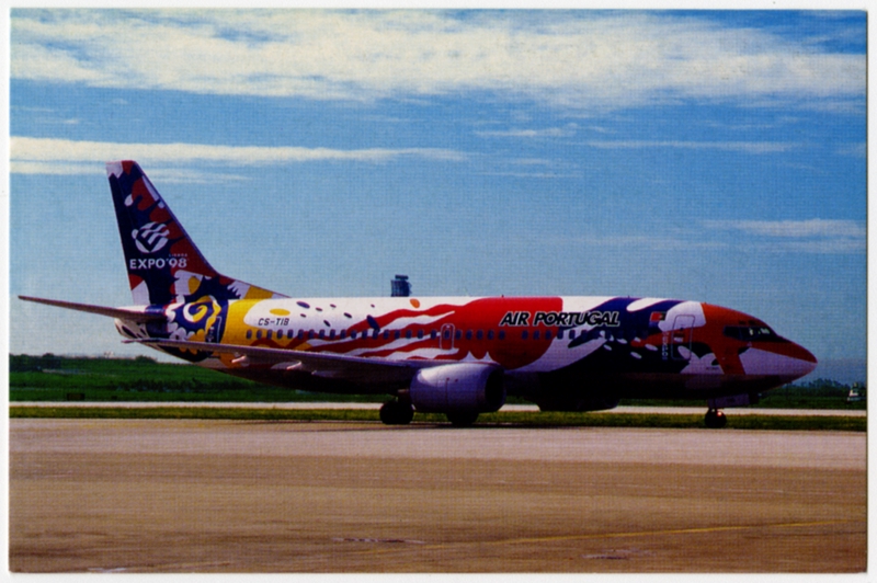 Image: postcard: TAP Air Portugal, Boeing 737-300