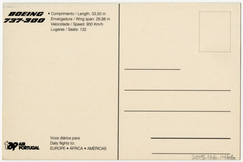 Image: postcard: TAP Air Portugal, Boeing 737-300
