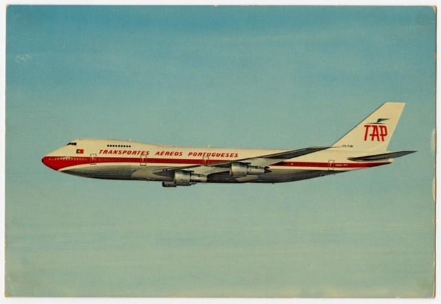 Postcard: TAP Air Portugal, Boeing 747B