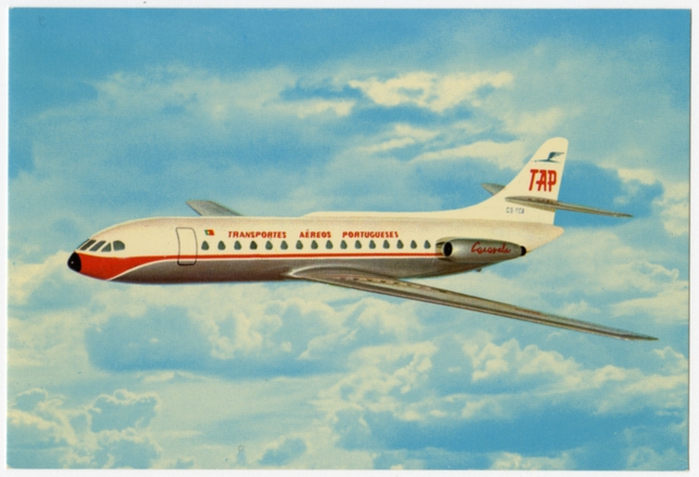 Postcard: TAP Air Portugal, Sud Aviation 6R Caravelle