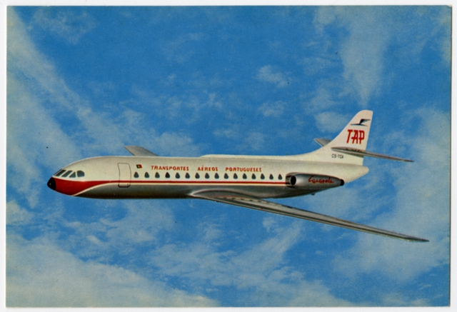 Postcard: TAP Air Portugal, Sud Aviation 6R Caravelle