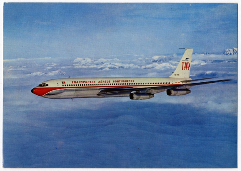 Image: postcard: TAP Air Portugal, Boeing 707-320B
