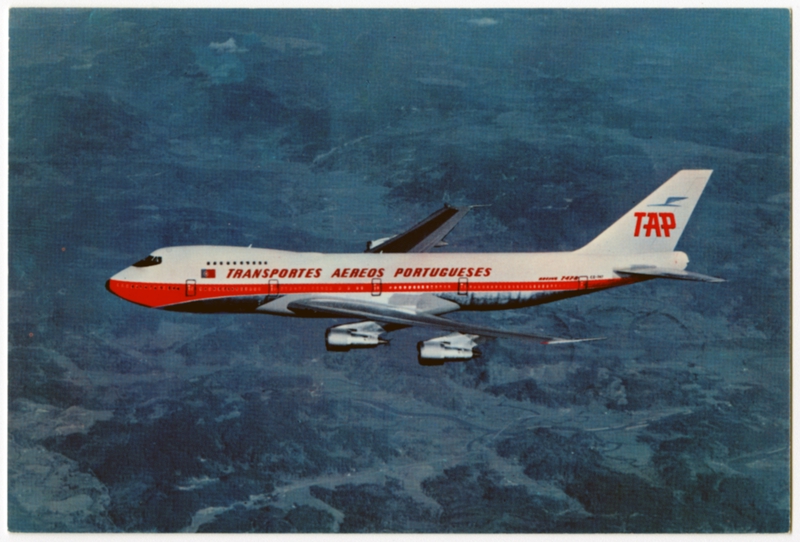 Image: postcard: TAP Air Portugal, Boeing 747B