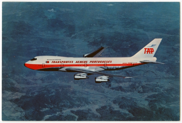 Postcard: TAP Air Portugal, Boeing 747B
