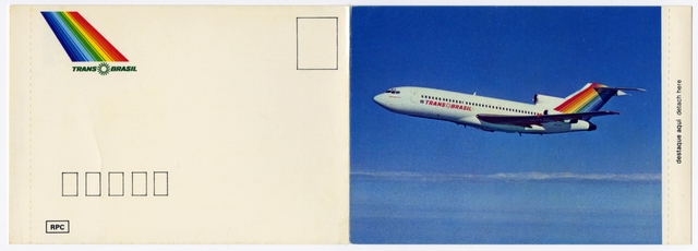 Postcard: TransBrasil, Boeing 727