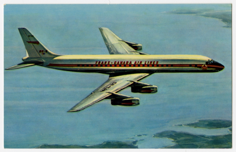 Image: postcard: Trans-Canada Air Lines, Douglas DC-8